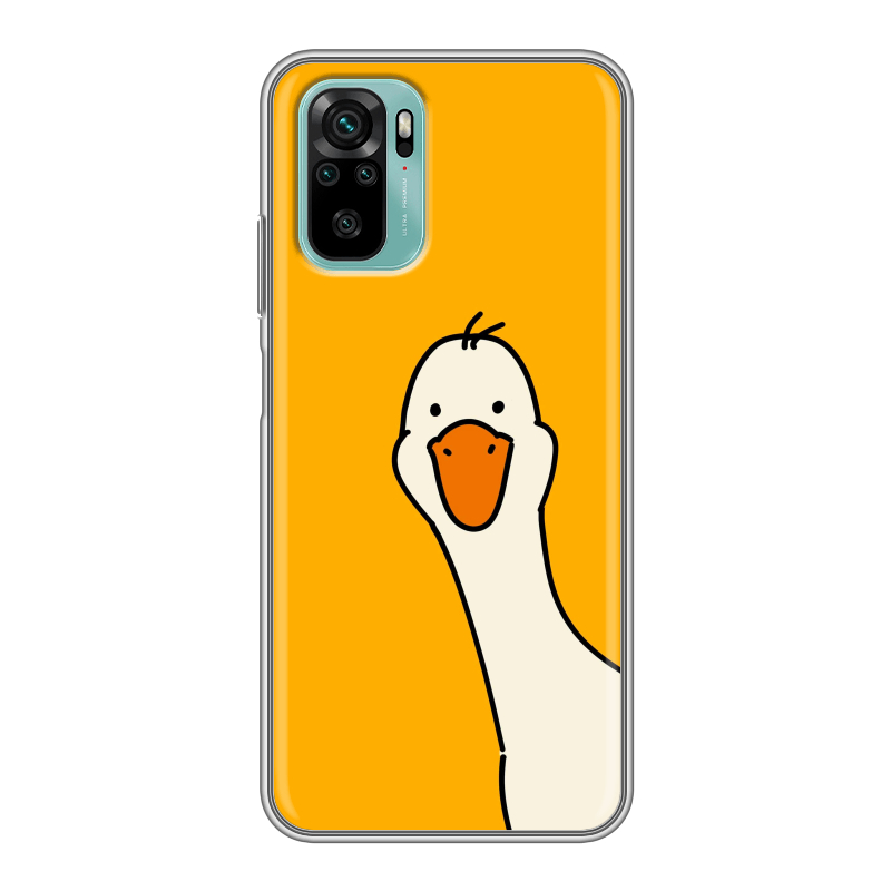 Силиконовый противоударный чехол на Xiaomi RedMi Note 10 с принтом Утка Силиконовый противоударный чехол на Xiaomi RedMi Note 10 с принтом Утка