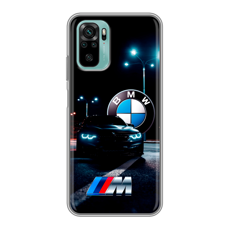 Силиконовый чехол на Xiaomi RedMi Note 10 с принтом БМВ BMW Силиконовый чехол на Xiaomi RedMi Note 10 с принтом БМВ BMW