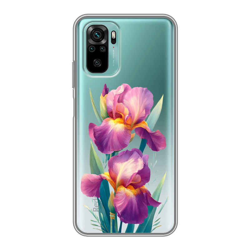 Силиконовый чехол на Xiaomi RedMi Note 10 с принтом Цветы орхидеи Силиконовый чехол на Xiaomi RedMi Note 10 с принтом Цветы орхидеи