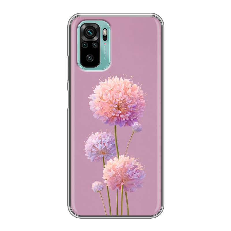 Силиконовый чехол на Xiaomi RedMi Note 10 с принтом Цветы Силиконовый чехол на Xiaomi RedMi Note 10 с принтом Цветы