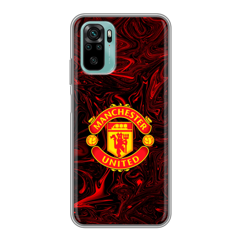Силиконовый чехол на Xiaomi RedMi Note 10 с принтом Manchester United Силиконовый чехол на Xiaomi RedMi Note 10 с принтом Manchester United