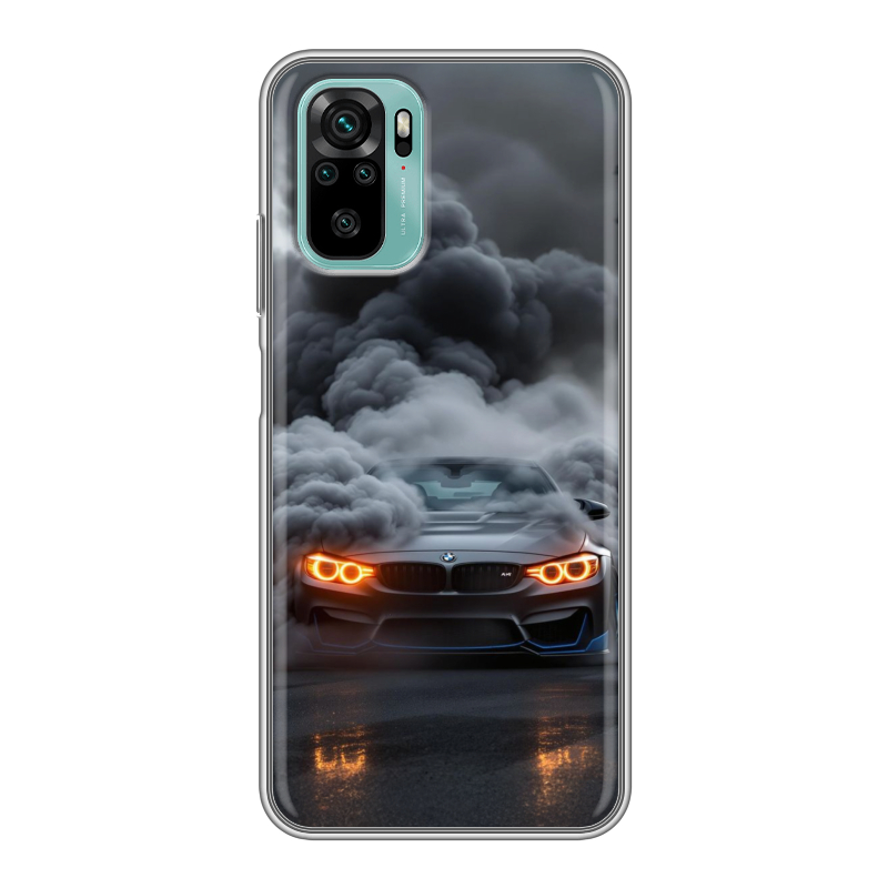 Силиконовый противоударный чехол на Xiaomi RedMi Note 10 с принтом BMW БМВ Силиконовый противоударный чехол на Xiaomi RedMi Note 10 с принтом BMW БМВ