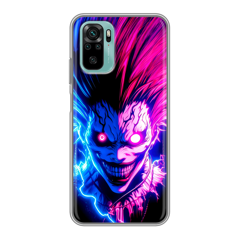 Силиконовый чехол на Xiaomi RedMi Note 10 с принтом Death note Тетрадь смерти Силиконовый чехол на Xiaomi RedMi Note 10 с принтом Death note Тетрадь смерти