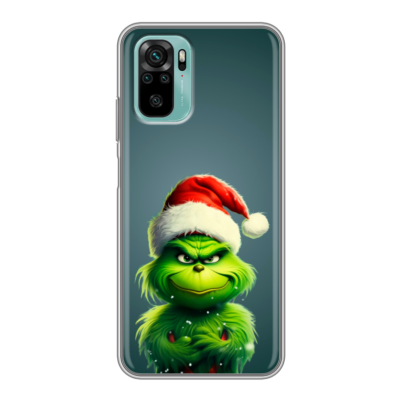Силиконовый противоударный чехол на Xiaomi RedMi Note 10 с принтом Новый год Силиконовый противоударный чехол на Xiaomi RedMi Note 10 с принтом Новый год