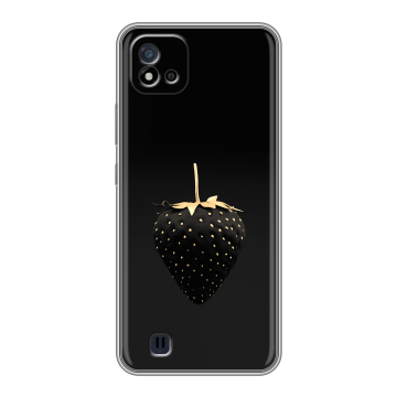 Силиконовый чехол на Realme C20 с принтом Черная клубника Силиконовый чехол на Realme C20 с принтом Черная клубника