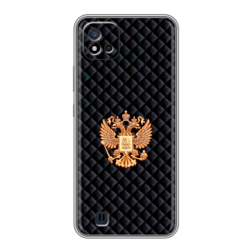 Силиконовый чехол на Realme C20 с принтом Герб России принт