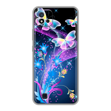 Силиконовый чехол на Realme C20 с принтом Бабочки
