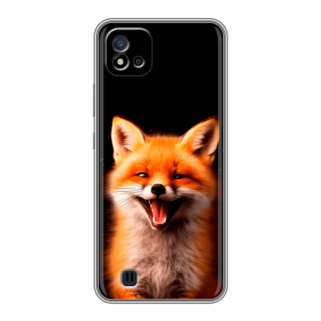 Силиконовый чехол на Realme C20 с принтом Лиса