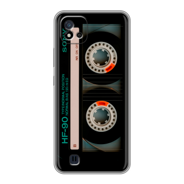 Силиконовый чехол на Realme C20 с принтом Кассета