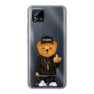 Силиконовый чехол на Realme C20 с принтом Мишка
