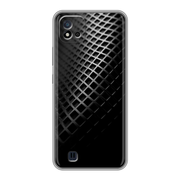 Силиконовый чехол на Realme C20 с принтом Текстура металла