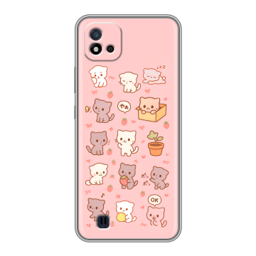 Силиконовый чехол на Realme C20 с принтом Hello Kitty Хелоу Кити