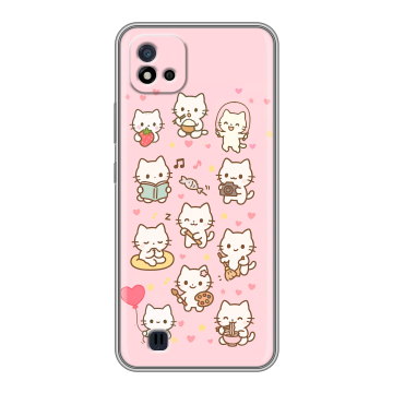 Силиконовый чехол на Realme C20 с принтом Hello Kitty Хелоу Кити