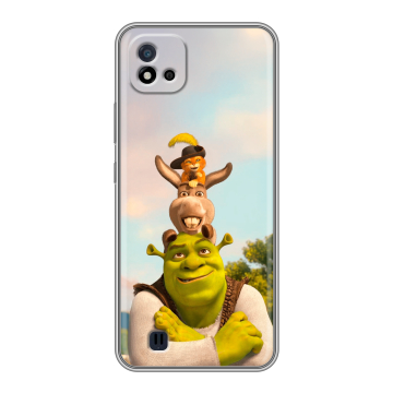 Силиконовый чехол на Realme C20 с принтом Шрек Shrek Силиконовый чехол на Realme C20 с принтом Шрек Shrek