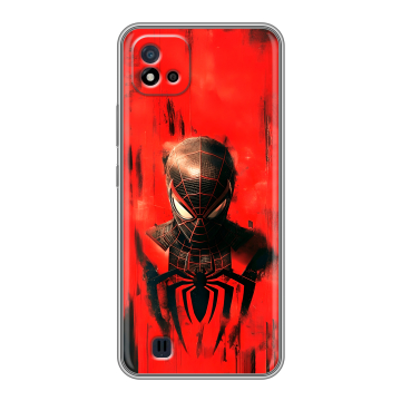 Силиконовый чехол на Realme C20 с принтом человек паук spiderman Силиконовый чехол на Realme C20 с принтом человек паук spiderman