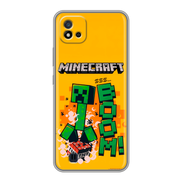 Силиконовый чехол на Realme C20 с принтом Майнкрафт Minecraft