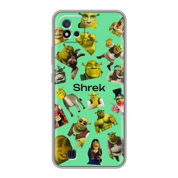 Силиконовый чехол на Realme C20 с принтом Шрек Shrek Силиконовый чехол на Realme C20 с принтом Шрек Shrek