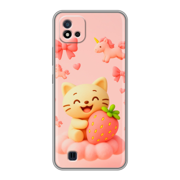 Силиконовый чехол на Realme C20 с принтом для девочек