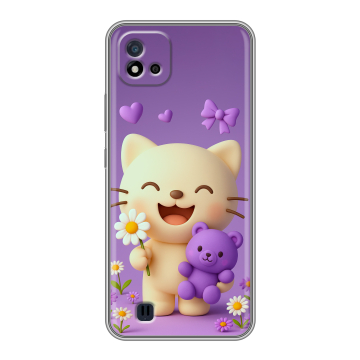 Силиконовый чехол на Realme C20 с принтом для девочек