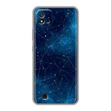 Силиконовый чехол на Realme C20 с принтом Космос звезды Силиконовый чехол на Realme C20 с принтом Космос звезды