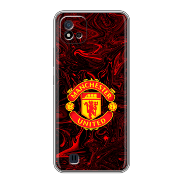 Силиконовый чехол на Realme C20 с принтом Manchester United Силиконовый чехол на Realme C20 с принтом Manchester United