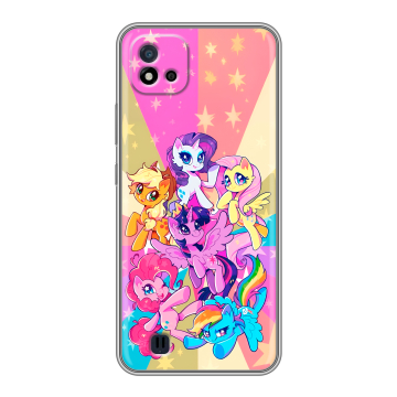Силиконовый чехол на Realme C20 с принтом My little pony Дружба чудо