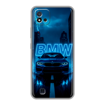 Силиконовый чехол на Realme C20 с принтом BMW БМВ