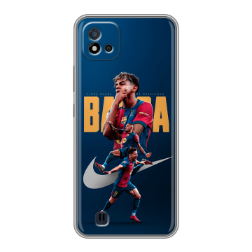Силиконовый чехол на Realme C20 с принтом Барселона Barca Yamal Силиконовый чехол на Realme C20 с принтом Барселона Barca Yamal