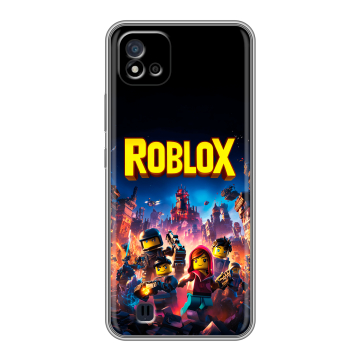 Силиконовый чехол на Realme C20 с принтом Roblox Роблокс