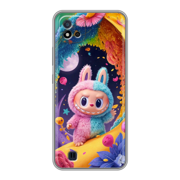 Силиконовый чехол на Realme C20 с принтом Labubu Лабубу