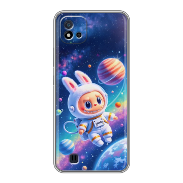 Силиконовый чехол на Realme C20 с принтом Labubu Лабубу