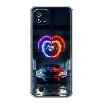 Силиконовый чехол на Realme C20 с принтом BMW БМВ
