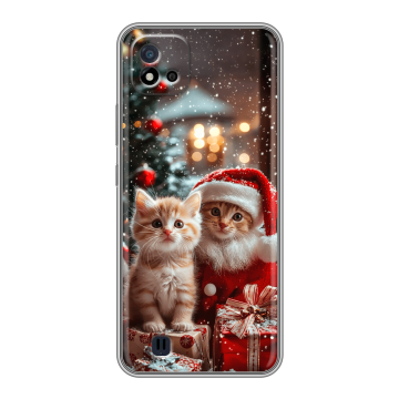 Силиконовый чехол на Realme C20 с принтом Новый год Силиконовый чехол на Realme C20 с принтом Новый год