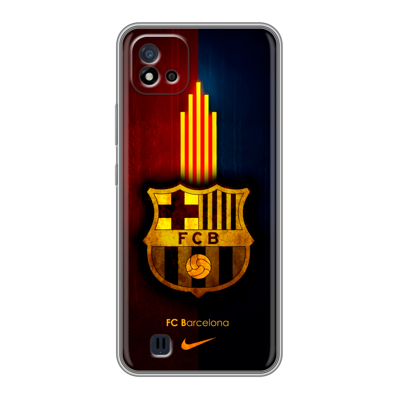 Силиконовый чехол на Realme C20 с принтом Барселона Barcelona Силиконовый чехол на Realme C20 с принтом Барселона Barcelona