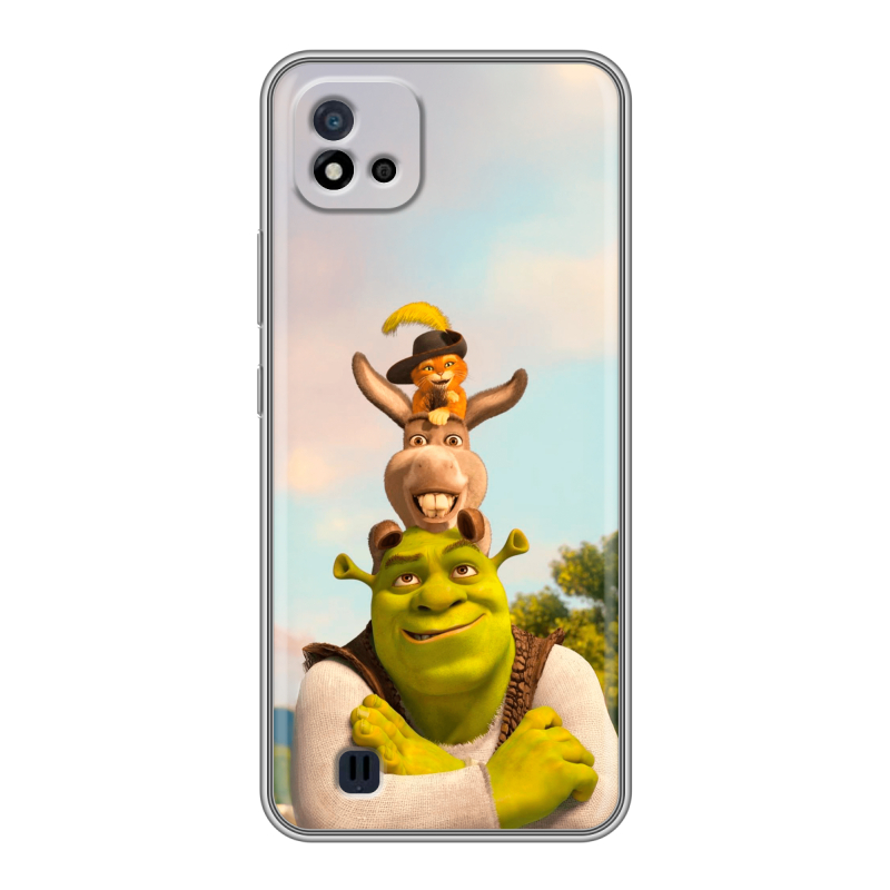 Силиконовый чехол на Realme C20 с принтом Шрек Shrek Силиконовый чехол на Realme C20 с принтом Шрек Shrek