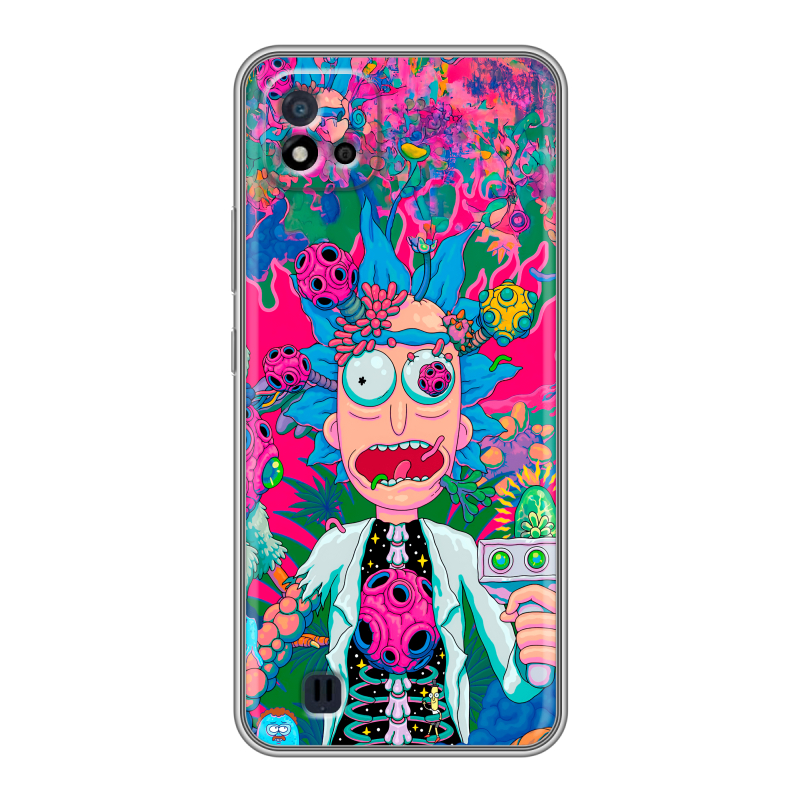 Силиконовый противоударный чехол на Realme C20 с принтом Рик и Морти Rick Morty Силиконовый противоударный чехол на Realme C20 с принтом Рик и Морти Rick Morty