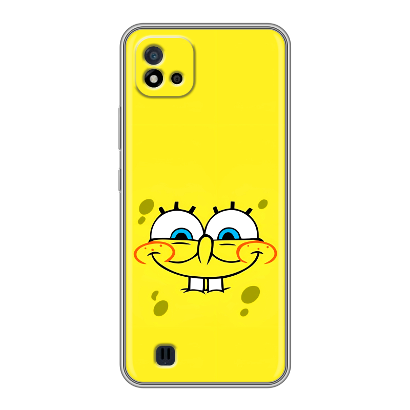 Силиконовый чехол на Realme C20 с принтом спанчбоб спанч боб Силиконовый чехол на Realme C20 с принтом спанчбоб спанч боб