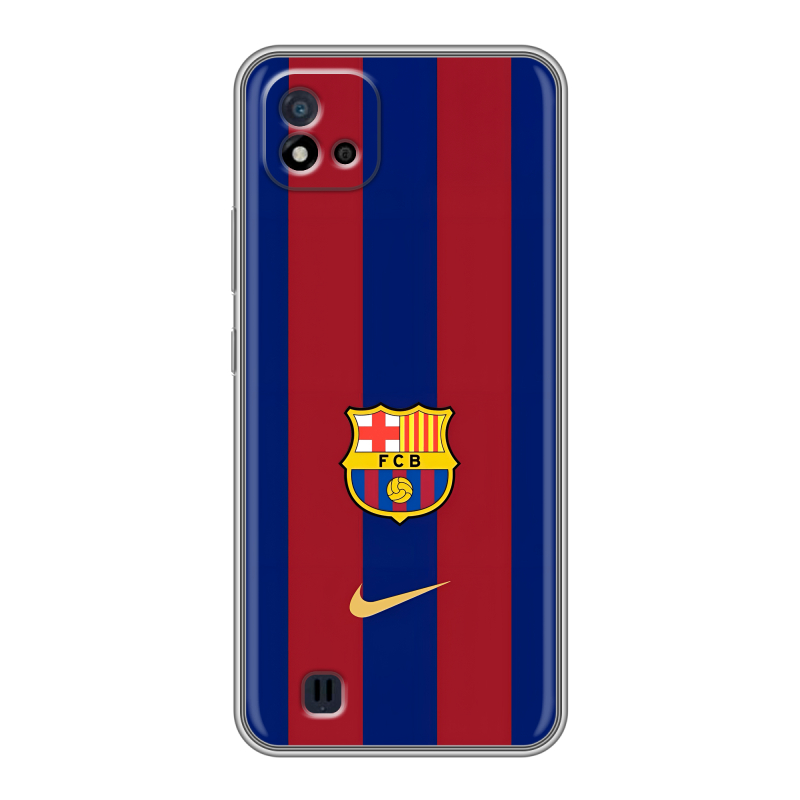 Силиконовый противоударный чехол на Realme C20 с принтом Барселона Barcelona Силиконовый противоударный чехол на Realme C20 с принтом Барселона Barcelona