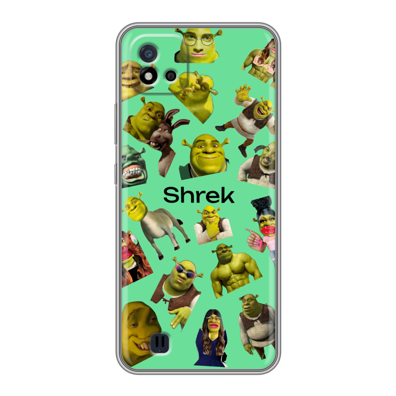 Силиконовый чехол на Realme C20 с принтом Шрек Shrek Силиконовый чехол на Realme C20 с принтом Шрек Shrek