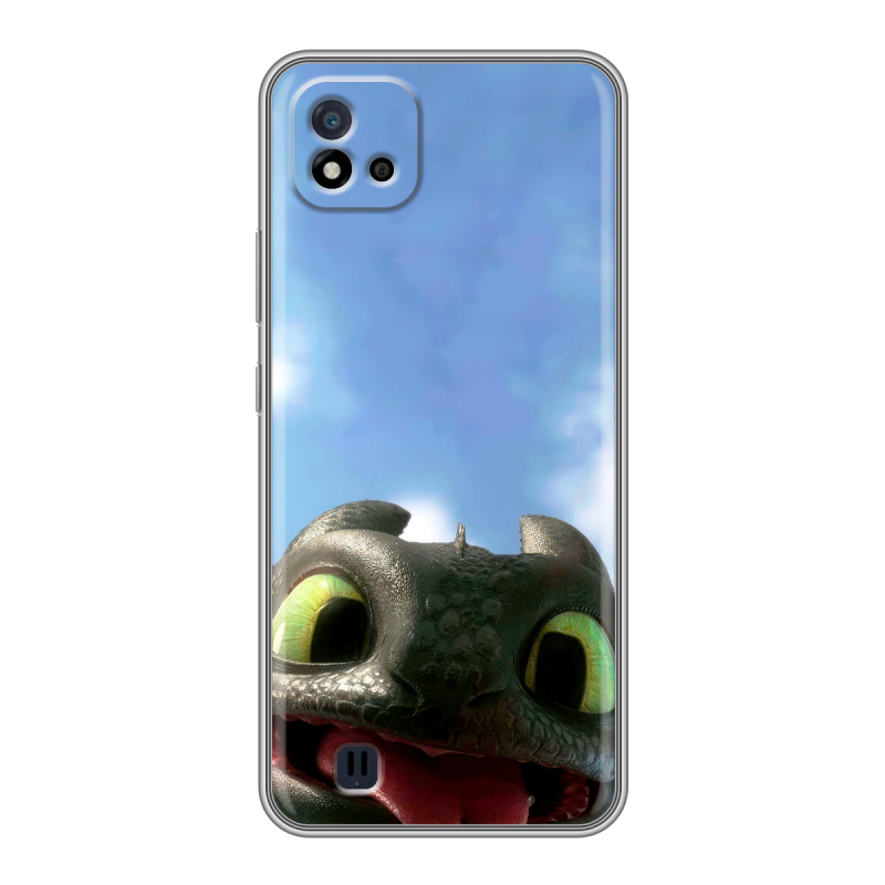 Силиконовый чехол на Realme C20 с принтом Как приручить дракона Силиконовый чехол на Realme C20 с принтом Как приручить дракона