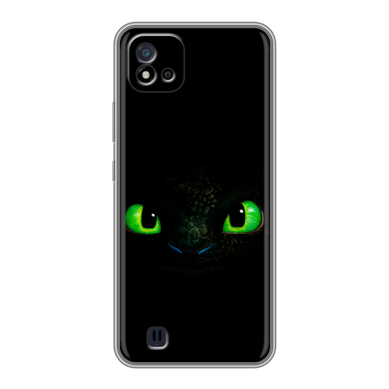 Силиконовый противоударный чехол на Realme C20 с принтом Как приручить дракона Силиконовый противоударный чехол на Realme C20 с принтом Как приручить дракона
