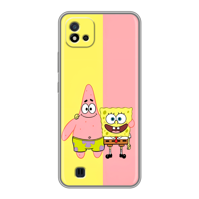 Силиконовый чехол на Realme C20 с принтом Спанч боб Спанчбоб Силиконовый чехол на Realme C20 с принтом Спанч боб Спанчбоб