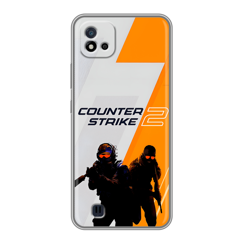 Силиконовый противоударный чехол на Realme C20 с принтом Counter Strike Силиконовый противоударный чехол на Realme C20 с принтом Counter Strike
