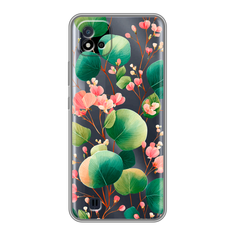 Силиконовый чехол на Realme C20 с принтом женский Силиконовый чехол на Realme C20 с принтом женский