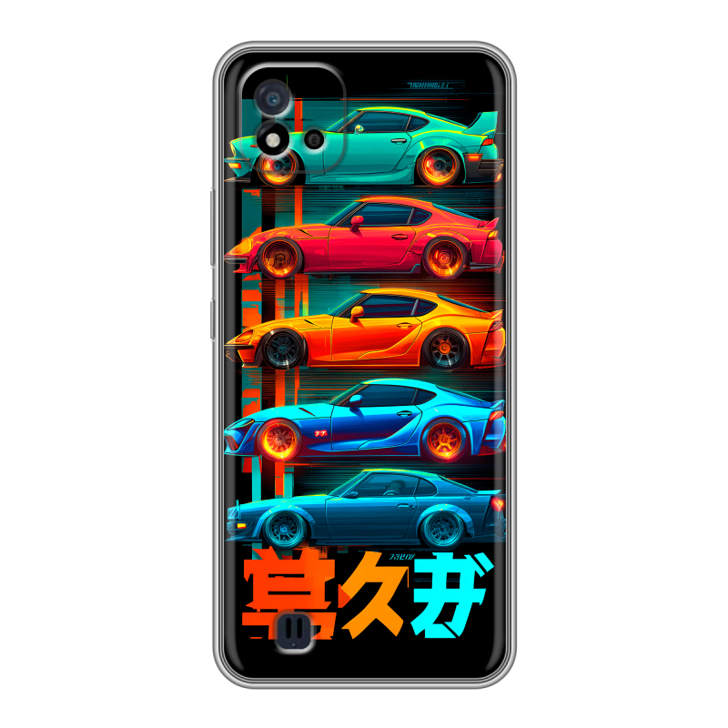 Силиконовый чехол на Realme C20 с принтом машины тачки Силиконовый чехол на Realme C20 с принтом машины тачки