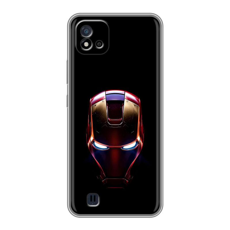 Силиконовый чехол на Realme C20 с принтом IronMan Железный человек Силиконовый чехол на Realme C20 с принтом IronMan Железный человек
