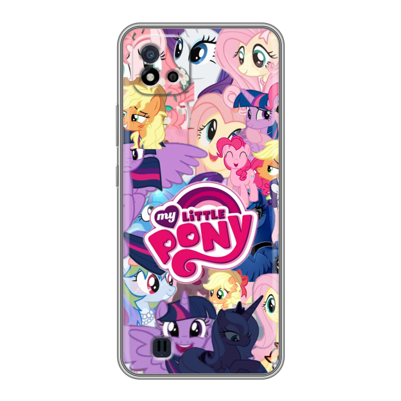 Силиконовый чехол на Realme C20 с принтом My little pony Дружба чудо Силиконовый чехол на Realme C20 с принтом My little pony Дружба чудо