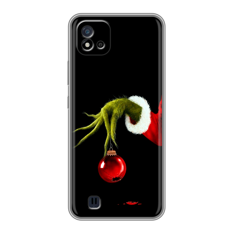 Силиконовый чехол на Realme C20 с принтом Новый год Гринч Силиконовый чехол на Realme C20 с принтом Новый год Гринч