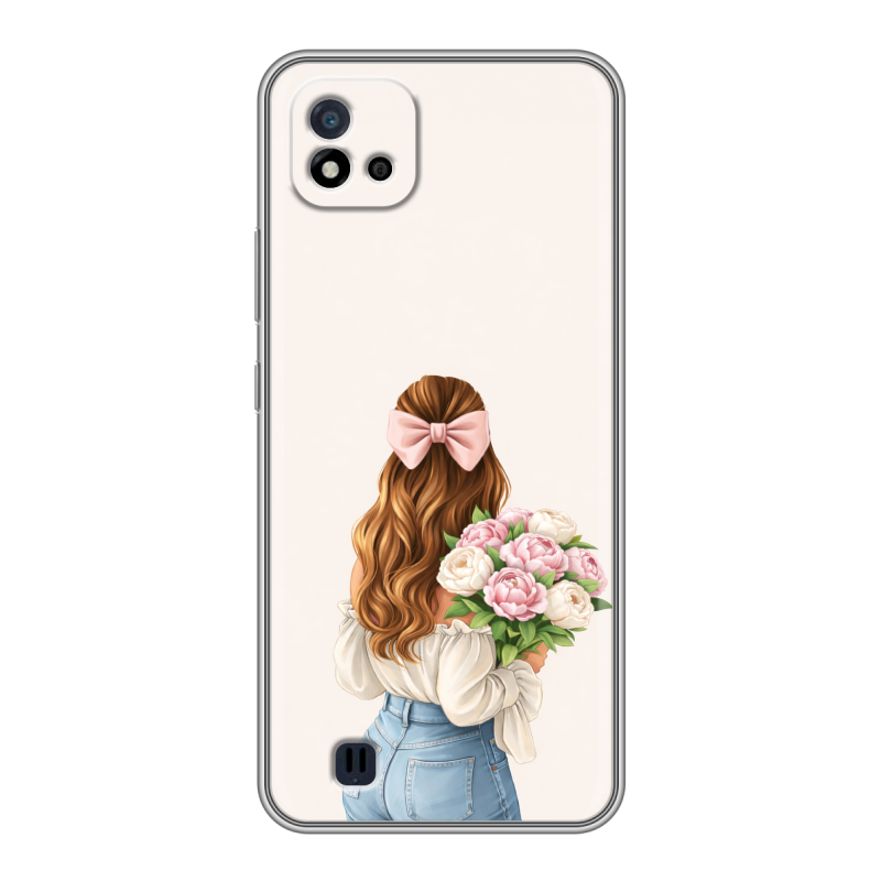 Силиконовый чехол на Realme C20 с принтом женский Силиконовый чехол на Realme C20 с принтом женский