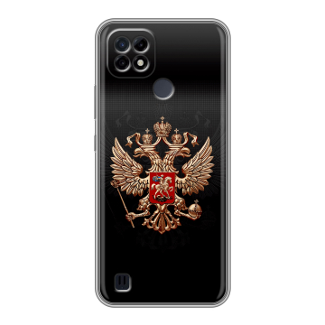 Силиконовый чехол на Realme C21 с принтом Герб России Силиконовый чехол на Realme C21 с принтом Герб России